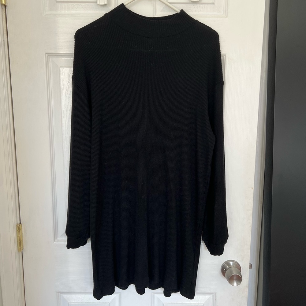 Black turtleneck dress